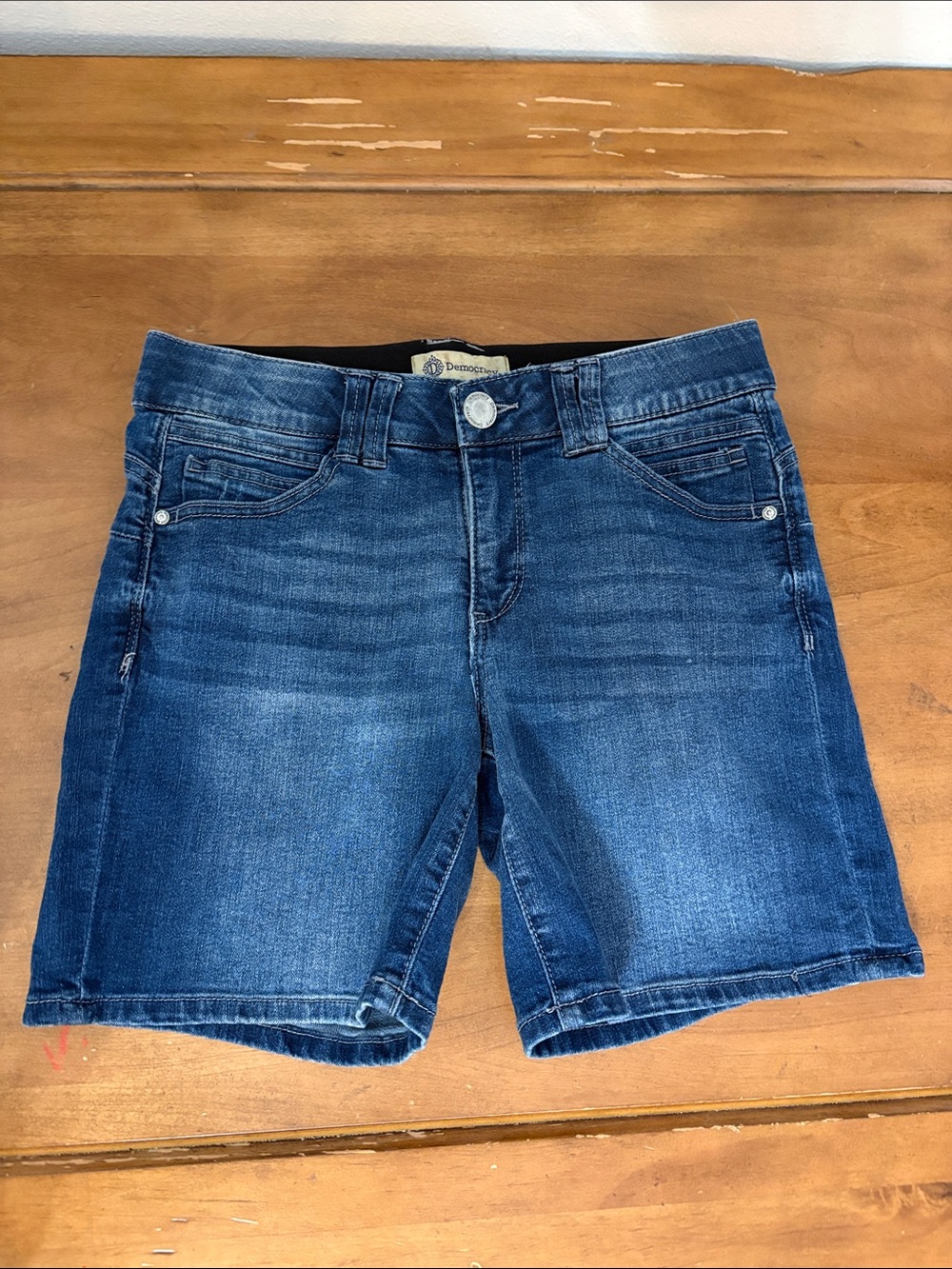 Democracy AbTechnology Denim Bermuda Shorts Size 6 - Picture 1 of 11